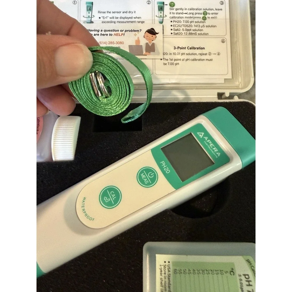 AI209 Value Series PH20 Waterproof Digital pH Tester Kit, ±0.1 pH Accuracy